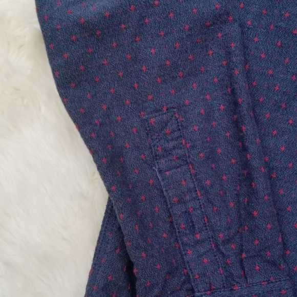 Vans button down shirt blue red men's small - Picture 3 of 4